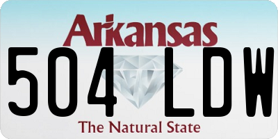 AR license plate 504LDW