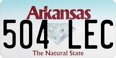 AR license plate 504LEC