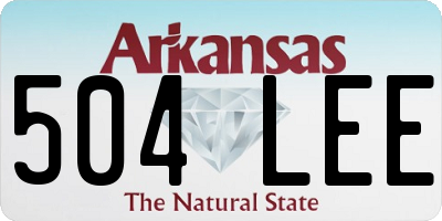 AR license plate 504LEE