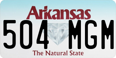 AR license plate 504MGM