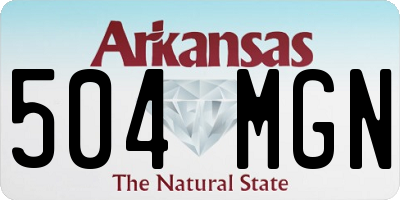 AR license plate 504MGN