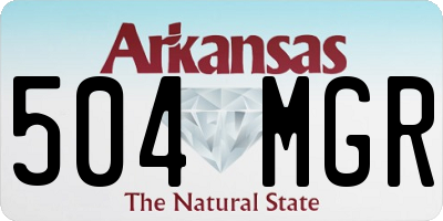 AR license plate 504MGR