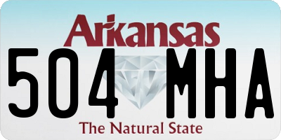 AR license plate 504MHA