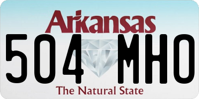 AR license plate 504MHO