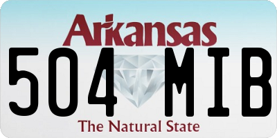 AR license plate 504MIB