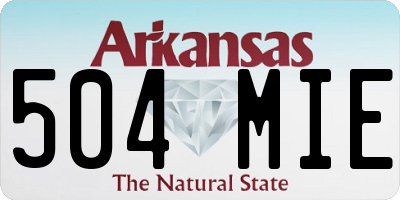 AR license plate 504MIE
