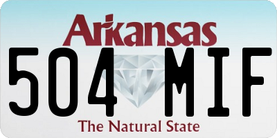 AR license plate 504MIF