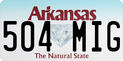 AR license plate 504MIG