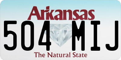 AR license plate 504MIJ