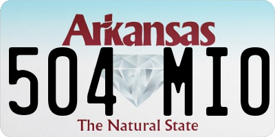 AR license plate 504MIO