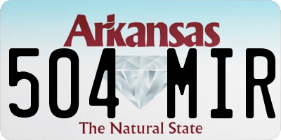AR license plate 504MIR