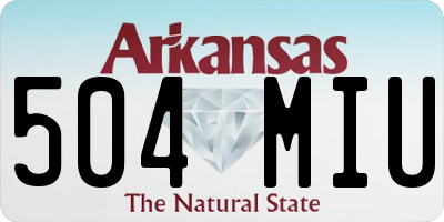 AR license plate 504MIU