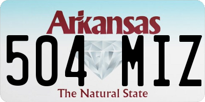 AR license plate 504MIZ