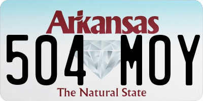 AR license plate 504MOY
