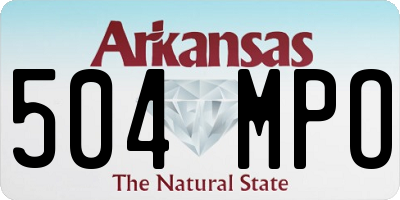AR license plate 504MPO
