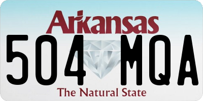 AR license plate 504MQA