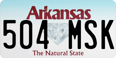 AR license plate 504MSK
