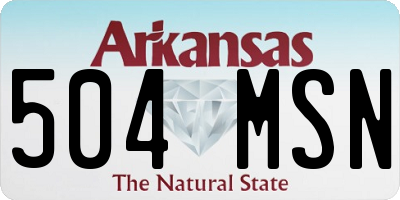 AR license plate 504MSN