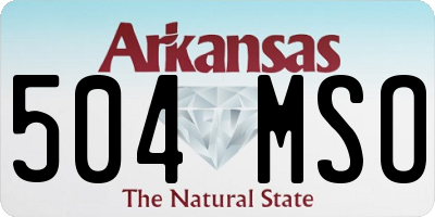 AR license plate 504MSO