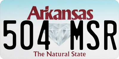 AR license plate 504MSR