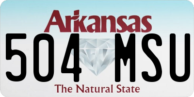 AR license plate 504MSU