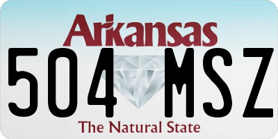 AR license plate 504MSZ