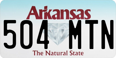 AR license plate 504MTN