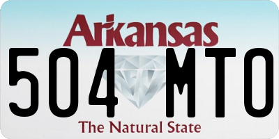 AR license plate 504MTO