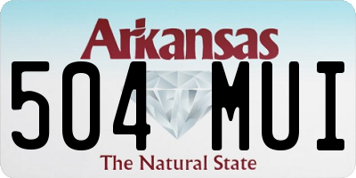AR license plate 504MUI