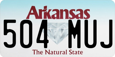 AR license plate 504MUJ