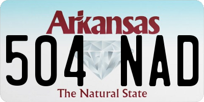 AR license plate 504NAD