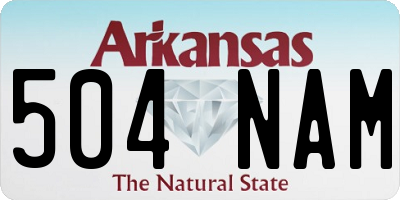 AR license plate 504NAM