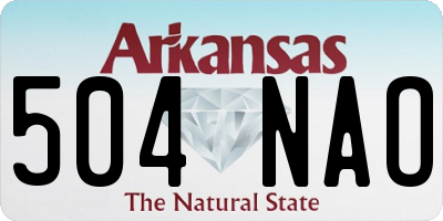 AR license plate 504NAO