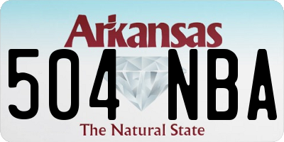 AR license plate 504NBA