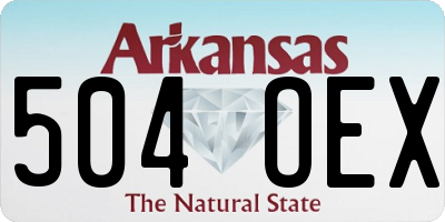AR license plate 504OEX