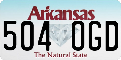 AR license plate 504OGD