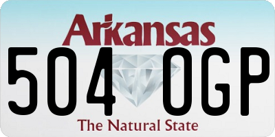 AR license plate 504OGP