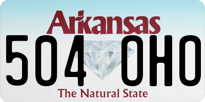 AR license plate 504OHO