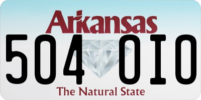 AR license plate 504OIO