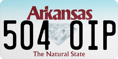 AR license plate 504OIP