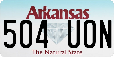 AR license plate 504UON