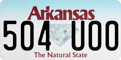 AR license plate 504UOO