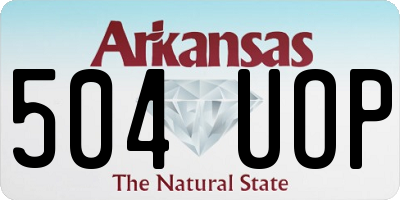 AR license plate 504UOP