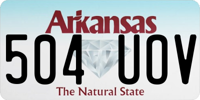 AR license plate 504UOV