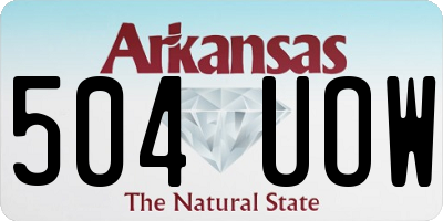 AR license plate 504UOW