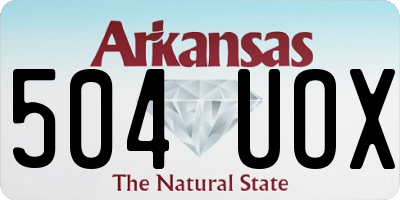 AR license plate 504UOX