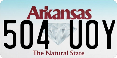 AR license plate 504UOY