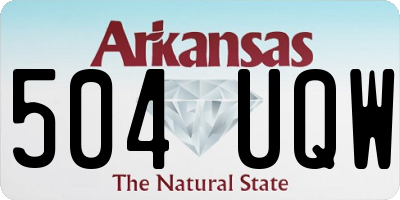 AR license plate 504UQW