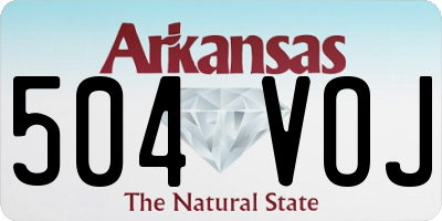 AR license plate 504VOJ