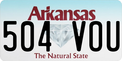 AR license plate 504VOU